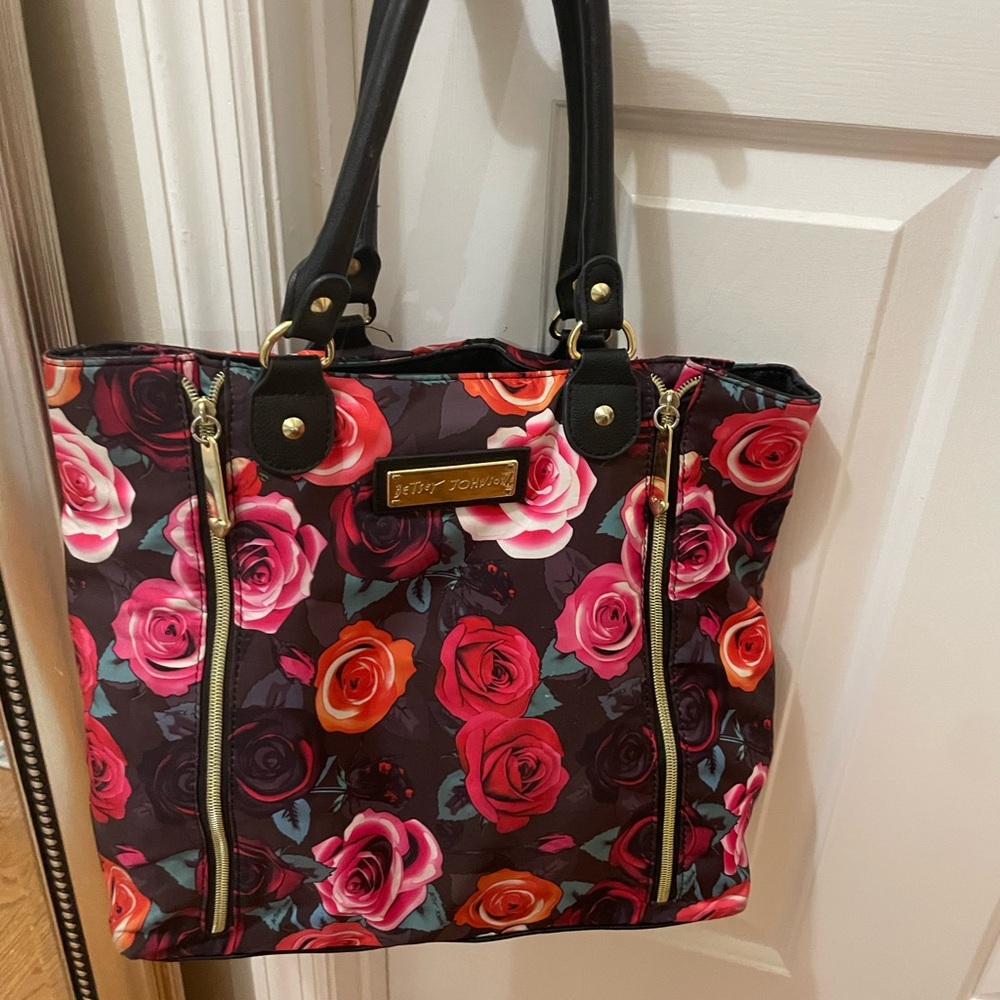 Betsey Johnson Rose Print Tote